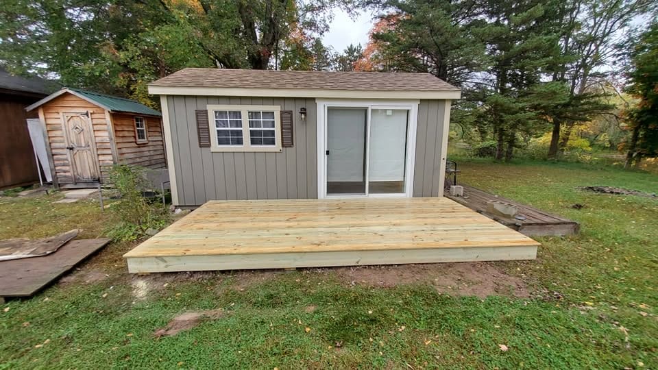Cabin Front Deck Build — after