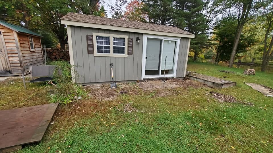 Cabin Front Deck Build — before