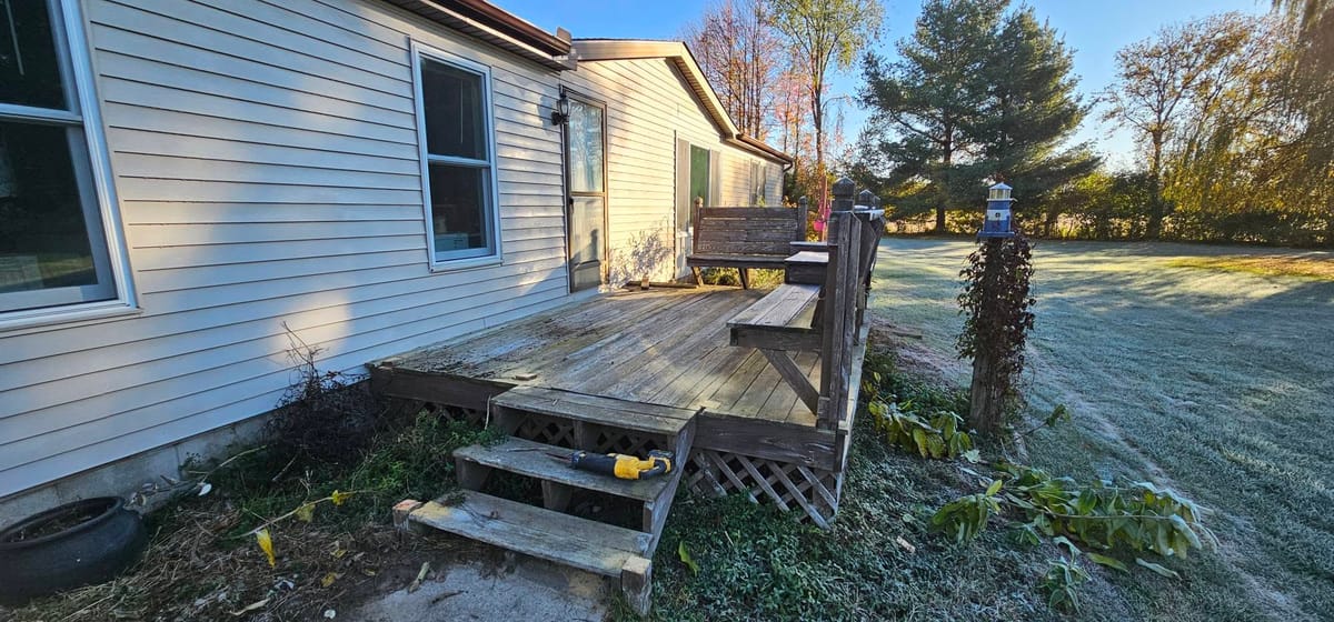 Composite Deck Rebuild — before