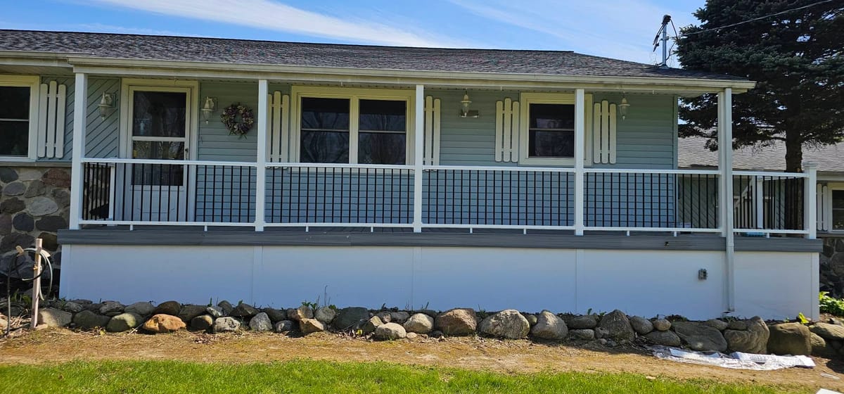 Front Porch & Railing Rebuild — after