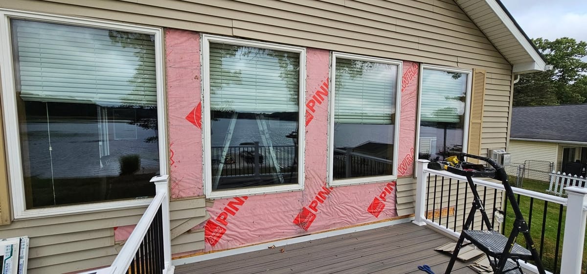 Lakeside Window & Patio Door Install — before