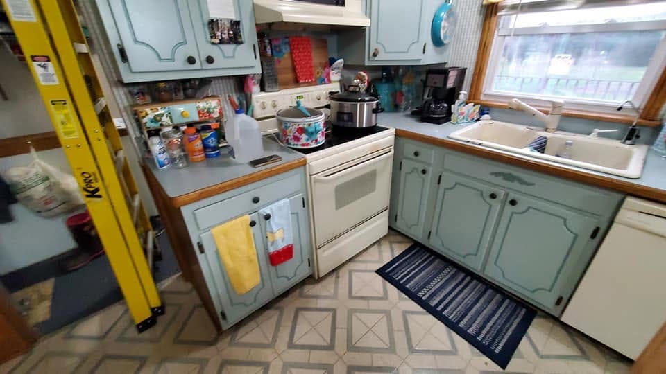 Hickory Kitchen — Island — before